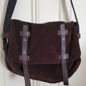 Barneys New York Brown Messenger Bag Classic Design